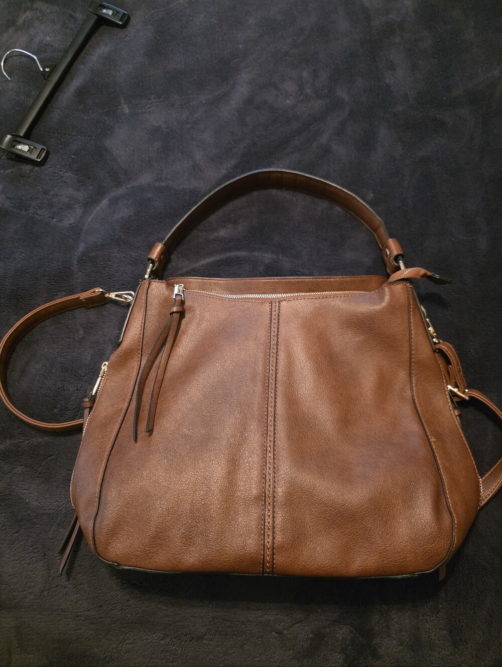Realer Brand Classic Brown Leather Shoulder Bag - Women's Tote